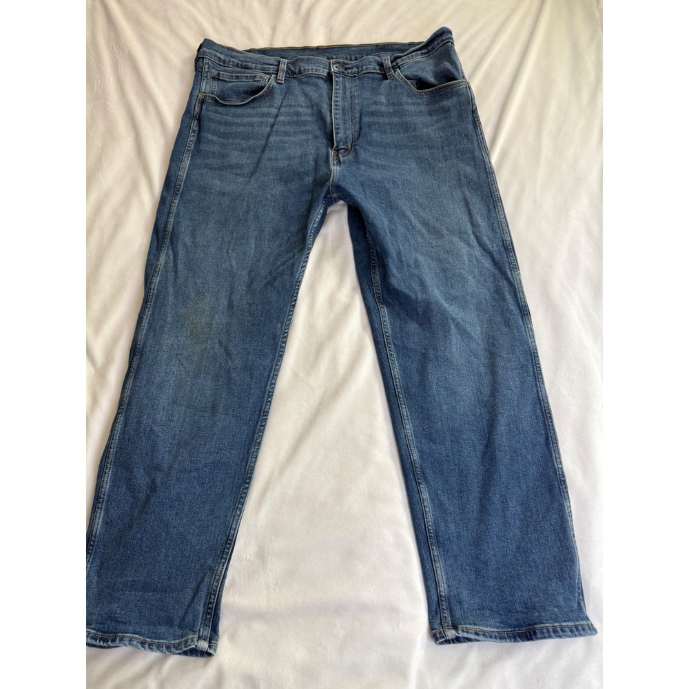 Levis Workwear Fit Blue Denim Jeans Mens 40x30 Medium Wash Straight Leg